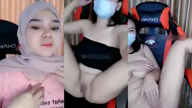 Bokep Indo Arunika Hijab Binal Bugil Colmek Live poster