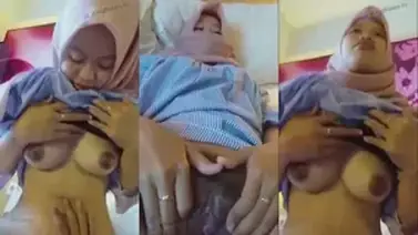 Ukhti Tante Hijab Cantik Pasrah Goyang Kasur poster